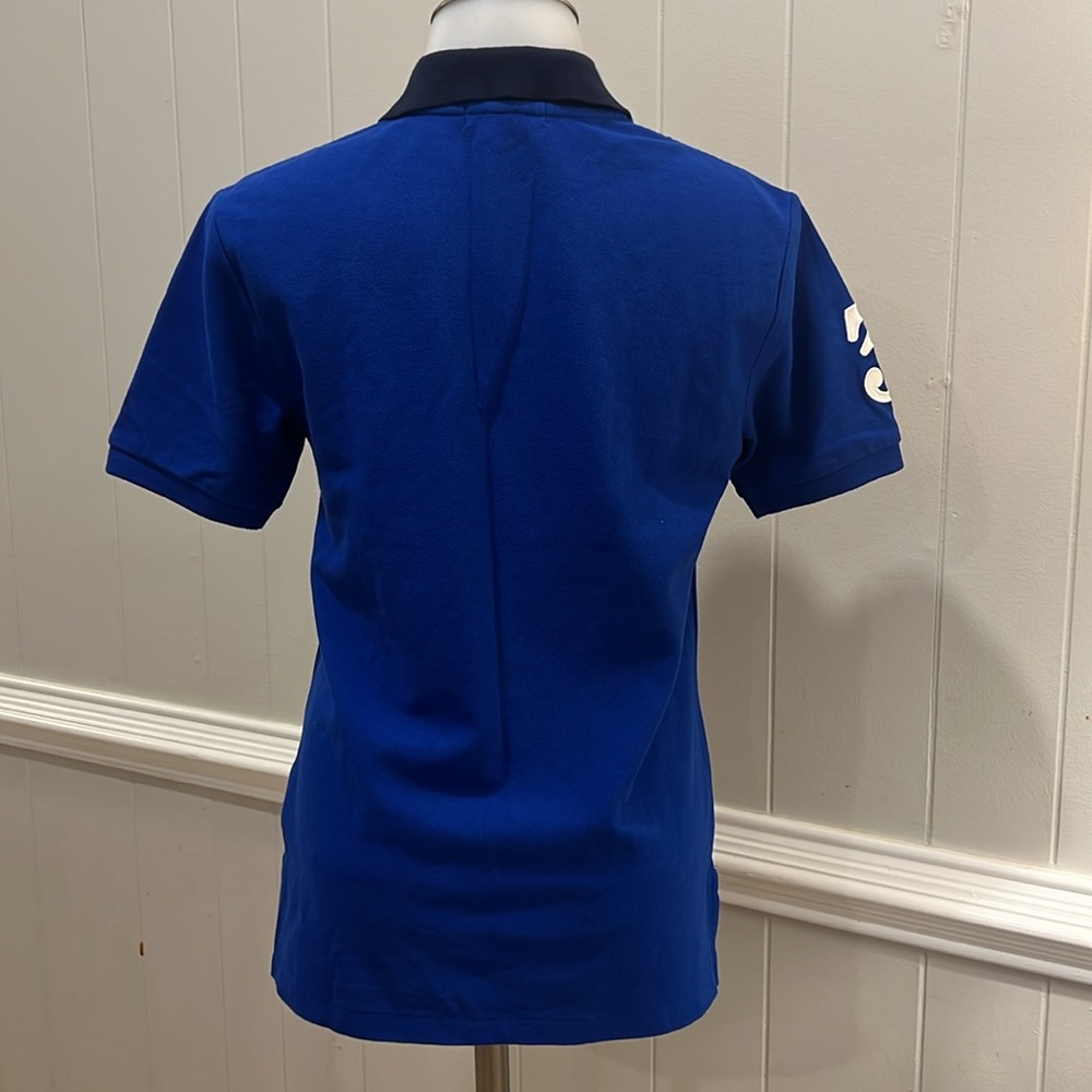 Ralph Lauren POLO-Boys Royal Blue/Navy #3 Collared Preppy Casual Shirt Med 10/12 - Picture 5 of 7
